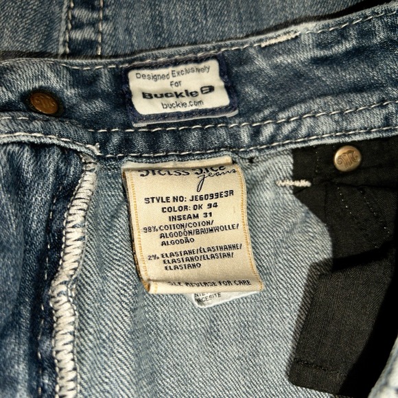 Miss Me Easy Boot Jeans Womens 29 Western Bling Embellished Buckle Exclusive - Picture 5 of 12